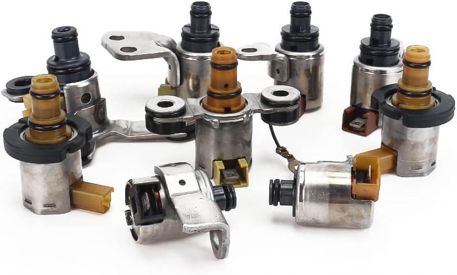 9Pcs Refurbished Transmission Solenoid Kit Compatibile for For-d Mazd-a 02-05 D98420 JF506E Transmission Shift Control Solenoids