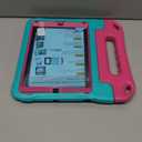 YIHE Kids Case for iPad 9.7 Inch with Screen Protector, Shockproof Handle Convertible Stand Case for iPad 9.7 6th/5th Generation 2018/2017, iPad Air 2/1& iPad Pro 9.7, Cyan&Pink