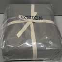 Shilucheng 100% Cotton King Size Sheets Set - 600 Thread CountLuxury Egyptian Cotton Bed Sheets5-Star Hotel Quality Sheets, Breathable & Cooling, 16 Inch Deep Pocket - 4 Piece (Grey, King)