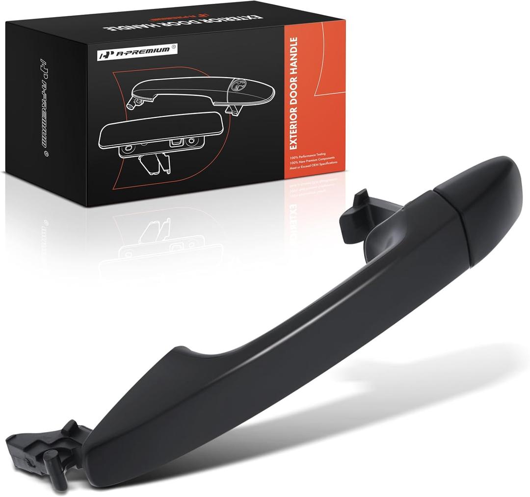 A-Premium Rear Driver or Passenger Side Exterior Door Handle Compatible with Toyota Sienna 2011-2022, Primed Black, Replace# 6923008040C0, 692500T010C0