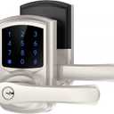 Signstek Keyless Entry Door Lock, Keypad Door-Lock with Code, Electronic Digital Smart Lock for Front Door with Handle, Touchscreen, Satin Nickel