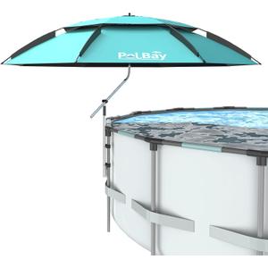 Above Ground Pool Umbrellas-7.2 FT Outdoor Pool Sunshade Canopy, Multi-purpose Patio Umbrella for Round/Oval/Rectangular Pools, Pool Shade Umbrellas for Garden, Beach, Backyard, Pool Accessories