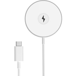3-in-1 Magnetic Wireless Charging Pad with 15W Fast Charging for iPhone 12/13/14/15/16/17, Apple Watch & AirPods, Compatible with MagSafe (White)