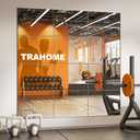 TRAHOME Wall Mirror Tiles, 16"x12"x12PCS Full Length Home Gym Mirror for Garage, Bedroom, Living Room, Over The Door (Frameless)