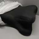 Ergonomic Memory Foam Wedge Pillow, 27 Angled Back and Neck Support Cushion, Bed Rest Pillow for Reading, Sitting, Watching TV and Home Comfort (Black)