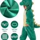 Spooktacular Creations Halloween Dinosaur Costume, Dragon Zip-up Hooded Jumpsuit for Halloween Costume Cosplay Themed Parties (Green)
