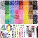 2 x 40 Colors Jelly Rhinestones, 3mm Multicolor Resin Flatback Gems