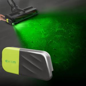 Green Vacuum Light Show All Dust Compatible with Dyson Shark Bissell, Vacuum Cleaner Light Attachment Display All Dust & Detect Cat Dog Hair, Upgrade Universal Accessories (USB-C Rechargeable)