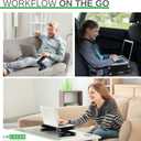 WorkEZ Adjustable Laptop Stand for Desk, Adjustable Height Laptop Stand, Ergonomic Foldable Portable PC Holder, Computer Riser, Home Office Supplies