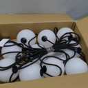 Brightech Orb Outdoor Indoor String Lights - Frosted Lantern LED String with 10 Weatherproof Globe Lights - Plug in Commercial Grade Light Strand for Patio, Porch, Garden, Caf - 30 Ft, Black