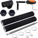 VEVOR Diesel Heater Pipe Ducting Set, 3" Extendable Air Duct Hose, 1" Stainless Steel Exhaust Pipe, 2 Air Vents, Tee Air Outlet Connector and Hose Clamps, for 2KW/5KW/8KW Diesel Parking Heaters