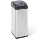 SIMPLI-Magic 12 Gallon / 45 Liter Square Kitchen Stainless Steel Sensor Trash Can, Touchless Automatic Kitchen Garbage Bin with Soft-Close Lid
