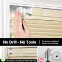 Lazblinds Upgraded Top Down Bottom Up (TDBU) Honeycomb Blinds, No Drill No Tools Easy Install Cordless Cellular Shades for Windows 36" W x 64" H, Beige - Blackout