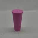 Straw cup, PS material, coffee mug, ocean wave, cactus, 700ml(23.66oz), large capacity drinking cup,simple fashion,(Gradient pink)