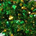 TEHAUX Patrick's Day Tinsel Garland Metallic Shamrock Decoration for Party Celebrations Easy to Install Festive Atmosphere for Home Decor