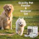 Gravity Pet Feeder and Water Dispenser Set, Automatic Dog Feeder and Dog Water Dispenser for Dogs Cats Pets Animals Large Capacity(3.8L)