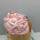 VitalCozy 100 Pcs Spandex Chair Sashes with Heart Shaped Buckle Slider Stretch Chair Cover Band Universal Elastic Ties for Wedding Banquet Event Party Decoration(Dusty Pink)