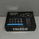 TOLOCO Massage Gun Deep Tissue, Percussion Massage Gun with 10 Replacement Heads, Super Quiet Portable Electric Massager for Athletes, Relax, Black