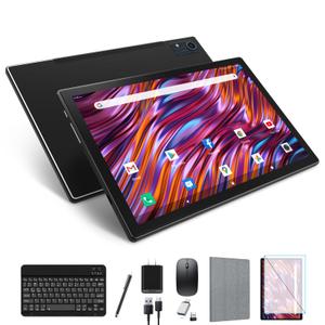 MEIZE Android 13 Tablet, 128GB+16(8+8 Expand)GB/512GB Expandable Black