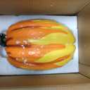 Halloween LED Pumpkin Lights Battery Operated Flame Pumpkin Decoration Outdoor 3D Lighted Pumpkins Jack-O-Lantern Fall Pumpkins Resin Light Up Pumpki Figurine for Garden Decor (1, L-9.84*5.91inch)