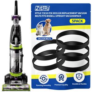 for Bissell Style 7/9/10 P/N 3031120 Vacuum Belt 5-Pack for Bissell PowerForce Helix CleanView Swivel Rewind Pet Powerlifter Pet Hair Eraser Vacuum Cleaner Rewind Parts 2031093 32074 3031123