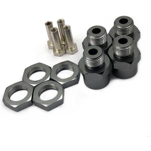 FainWan 4Pcs Aluminum 12mm Turn 17mm Wheel Hex Hub Conversion Adapter for 1/10 RC Car Upgrade Parts