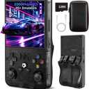 R36MAX Retro Handheld Game Console, Portable Hand Held Open Source Linux System, 4.0 Inch 720x720 IPS Screen, 128GB Storage 22,000+ Classic Games, 4000mAh Battery Gaming Handheld(Deep Black)