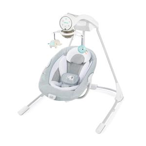 Ingenuity InLighten Soothing Swing - Swivel Infant Seat, Soothing Sounds, Lightweight Mesh - Dakota