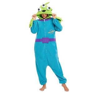 LABULA Slim Fit Unisex Adult Onesie Animal Pajamas Halloween Cosplay Sleepwear Blue-green L