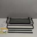 22.8Inch Towel Rack for Bathroom and Lavatory Towel Hanger with Wall Mount Towel Bars 304 Stainless Steel No Drill (Collapsible Black Towel Rack with Bathroom Organize Shower Shelves)