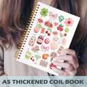 Yhtrg Coquette Preppy Fruit Spiral Notebooks, Cute Girly Journaling, Fruit Lover Gifts Journals for Women, Coquette Girly Office Supplies, Aesthetic Notebook for Note Taking, 5.5x8.3 Inch (pink)