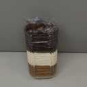 Mifoci 600 Pcs Mini Oval Cupcake Papers Disposable Brownie Baking Cups Cake Loaf Pan Liners Boat Shaped Muffin Cupcake Wrappers for Weddings Birthdays (White Brown Coffee)