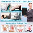 MINOLL Back Stretcher for Lower Back Pain Relief, Multiple Level Adjustable Arch Lumbar Back Cracker Board, Back Cracking Device, Back Massager for Scoliosis, Spine Decompression Support (Dark Blue)