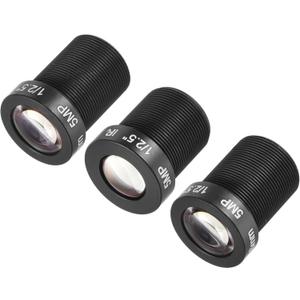 MECCANIXITY CCTV Lens 8mm/12mm/16mm 5MP F2.0 FPV Wide Angle for CCD Camera, 3 Pack