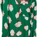 Aonoapll Women Christmas Pajamas Shorts Set Cute Patterned Long Sleeve Shirts and Shorts 2 Piece Pjs Sleepwear Loungewear (Small, Aa Green)
