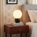 Arturesthome Cute Small Single Table Lamp for Bedroom Modern Nightstand Lamp Farmhouse Bedside Lamp for Living Room Black Table Lamp