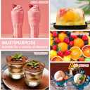 MAQUITA 100 Pack Mini Dessert Cups with Spoons Small Plastic 3 oz Slanted Round Shooter Disposable Clear Plastic Parfait Appetizer Cup for Tasting Sample Appetizers