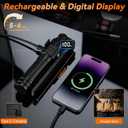2Pack Magnetic Work Light, All Aluminum & 1500 High Lumens Rechargeable LED Work Light, 7 Mode & 360 Rotation Mechanic Light, Rechargeable Flashlight for Car Repairing, Fathers Day Dad Gifts