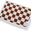 Waterproof Pet Blanket,Dog Bed Covers Small Throw for Puppy Cats Stylish Jacquard Pets Couch Sofa Furniture Protection Washable Reversible Covers (Coffee Check,XS)