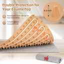 Food Warming Mat  Fast Heating Electric Warming Tray with 7 Temp Settings, 11-Hour Timer & Auto Shut-Off, Foldable Silicone Mat with Child Lock, Portable Warming Pad for Buffets, Holidays  Brown