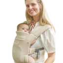 GROWNSY Baby Carrier Newborn to Toddler, Cozy Baby Wraps Carrier, Ergonomic Baby Carrier with Head Support, Cream