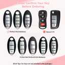 2 x 1797 4 Button Key Fob Cover for Nissan Pink Cute Bling Key Chain Case Shell Altima Rogue Sentra Murano Pathfinder Armada Accessories TPU