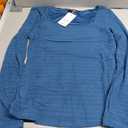 ZESICA Women's Long Sleeve Shirts 2026 Spring Fashion Square Neck Slim Fit Basic Going Out Tops Trendy Outfits Size L