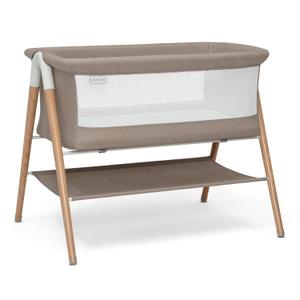 Delta Children Bondi Beechwood By The Bed Bassinet with PureAir Breathable Mesh Sheet and FSC-Certified Wood, Tan