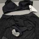 Hanna Nikole Womens High Waisted Bikini Sets, Modest Tummy Control Swimsuits, 2 Piece Bathing Suits Mesh Swim Skirt (Medium, Black)