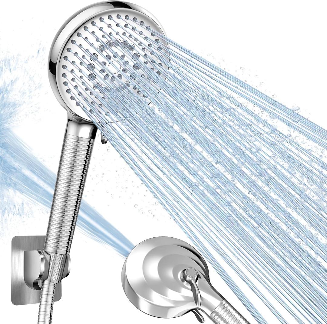 RV Shower Head with Hose, High Pressure 9 Mode Shower head Replacement, Shower Head for RV/Campers, Travel Trailer, Motorhome for Water Saving RV Must Have Accessories -Holder and Hose RV Shower Head with Hose, High Pressure 9 Mode Shower head Replacement, Shower Head for RV/Campers, Travel Trailer, Motorhome for Water Saving RV Must Have Accessories -Holder and Hose