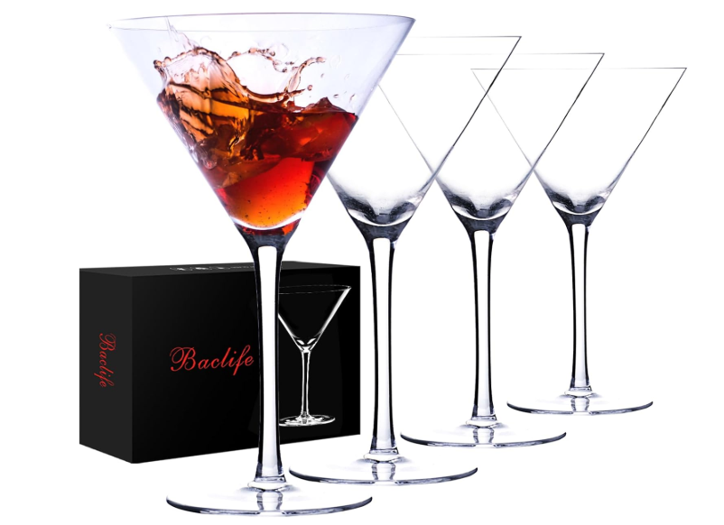 Handblown Crystal Martini Glasses Set of 49.5 oz Coupe Glass Set with Stem  Elegant Cocktail Glasses for Bar, Margarita, Cosmopolitan, Manhattan, Gimlet  Unique Gift for Mother’s Day