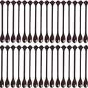 200 Pcs Coffee Cocktail Stirrer Stick Spoon Disposable Plastic Mini Stir Cup Drink Kitchen Dining Coffee Tea Spoon, Utensils Accessories Bar Restaurant, Brown