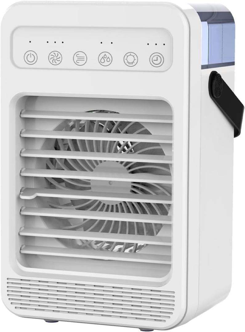 Portable Air Conditioners, Mini Air Conditioner Personal Evaporative Air Cooler with 4 Speeds 7 Colors, 600ML Portable Ac Unit Fan 2 Cool Mist Cooling Fan for Room Office Car Portable Air Conditioners, Mini Air Conditioner Personal Evaporative Air Cooler with 4 Speeds 7 Colors, 600ML Portable Ac Unit Fan 2 Cool Mist Cooling Fan for Room Office Car