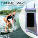 2 x Waterproof Phone Pouch Floating [2 Pack], Floatable IPX8 Waterproof Phone Cases, Cellphone Dry Bag for iPhone 16 15 14 13 12 11 Pro Max Plus XS XR, Galaxy S24 S23, 4-7" (Pink and Black)